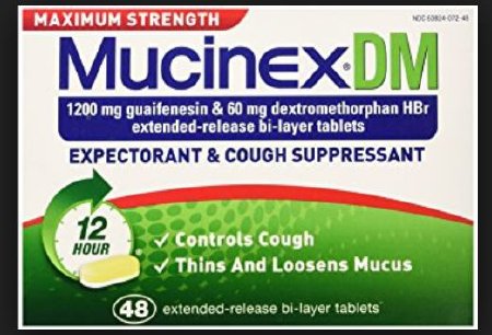 Reckitt Benckiser Cold and Cough Relief Mucinex® DM 1,200 mg - 60 mg Strength Tablet 28 per Box