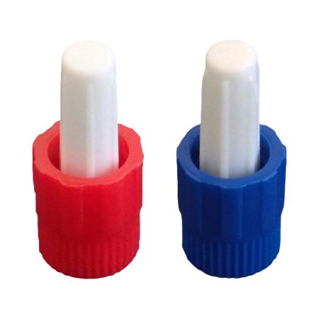 Molded Products CAP, LUER STR MALE RED/BLU (2/ST 100ST/BG)
