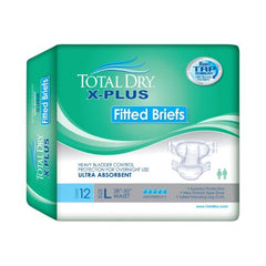 Secure Personal Care Products Unisex Adult Incontinence Brief Total Dry™ X-Plus X-Large Disposable Heavy Absorbency - M-1102095-2605 - Case of 48