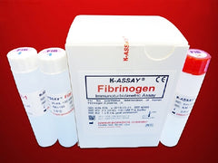 Kamiya Biomedical Company Reagent Kit K-ASSAY® Immunoturbidimetric Assay Fibrinogen For Automated Clinical Chemistry Analyzers 160 Tests R1 Buffer: 2 X 20 mL, R2 Antibody: 1 x 8 mL
