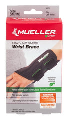 Mueller Sports Medicine Wrist Brace Mueller® Green Plastic / Spandex Left Hand Black Small / Medium