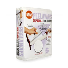 Peel Away Labs Bed Sheet Peelaways 5 Layer Fitted 80 L X 39 W X 9 Inch White Disposable