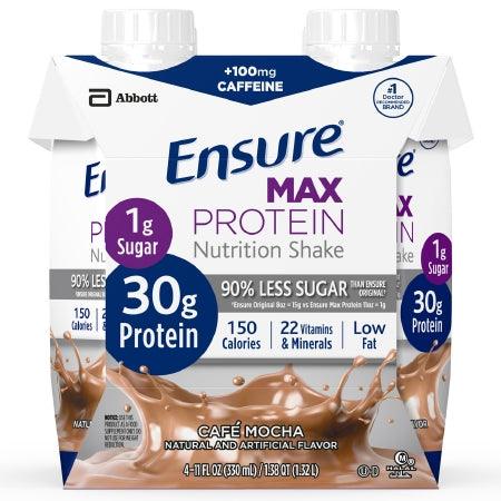 Abbott Nutrition Oral Protein Supplement Ensure® Max Protein Nutrition Shake Cafe Mocha Flavor Ready to Use 11 oz. Carton