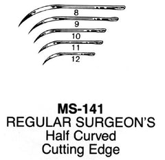 Suture Needle Integra® Miltex® 3/8 Circle Cutting Edge Needle Cutting Edge Type Size 10 Needle
