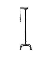 Apex-Carex Healthcare Small Base Quad Cane Soft Grip® Aluminum 31 to 40 Inch Height Black