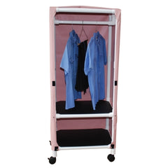 MJM International Linen Cart with Cover 4 Shelves 150 lbs. per Shelf Weight Capacity PVC 4 Inch Twin Casters - M-1102856-4079 - Each