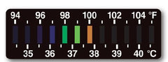 Liquid Crystal Resource Disposable Forehead Thermometer FeverScan™ 35 to 41 °C / 94 to 105 °F Line Indicator Display
