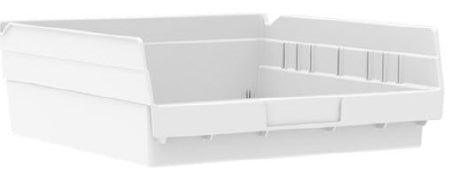 Akro-Mils Shelf Bin White Plastic 4 X 11-1/8 X 11-5/8 Inch - M-1102942-1560 - CT/12