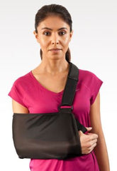 Breg Shoulder Sling Essential Shoulder Immobilizer Large Mesh Fabric D-Ring Strap Closure Left or Right Arm