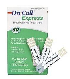 Acon Laboratories Blood Glucose Test Strips On Call® 50 Strips per Box No Coding Required For On Call Glucose Meters