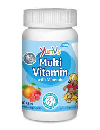 Multivitamin Supplement with Minerals YumV's™ Gummy 60 per Bottle Assorted Fruit Flavors