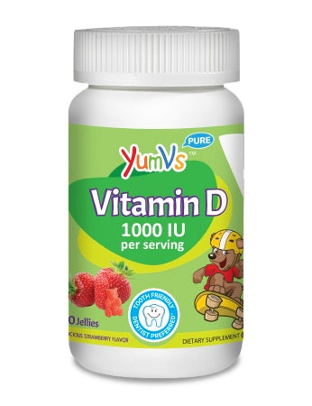 Vitamin Supplement YumV's™ Vitamin D Gummy 60 per Bottle Rasberry Flavor