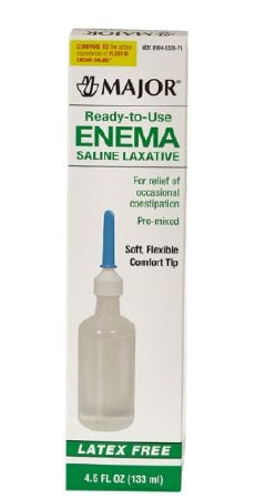Major Pharmaceuticals Enema Major® 4.5 oz 19 Gram - 7 Gram Strength Monobasic Sodium Phosphate / Dibasic Sodium Phosphate