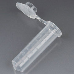 Globe Scientific Microcentrifuge Tube Flat Bottom Plain 2 mL Without Color Coding Snap Cap Polypropylene Tube