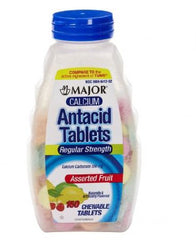 Major Pharmaceuticals Antacid Majar® Calcium 500 mg Strength Chewable Tablet 150 per Bottle