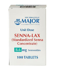 Major Pharmaceuticals Laxative Major® Tablet 100 per Box 8.6 mg Strength Sennosides