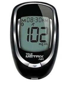 Trividia Health Blood Glucose Meter True Metrix™ 4 Second Results Stores Up To 1000 Results with Date and Time No Coding Required