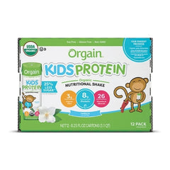 Orgain Inc Pediatric Oral Supplement Orgain® Kids® Protein Organic Nutritional Shake Vanilla Flavor 8.25 oz. Carton Ready to Use