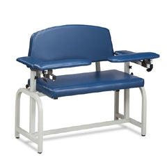 Clinton Industries Blood Drawing Chair Lab X Series Bariatric Padded Straight Flip Up Arm Willow