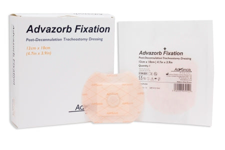 Mediusa Tracheostomy Dressing Advazorb® Fixation Foam / Silicone 4-1/2 X 4 Inch Round Sterile