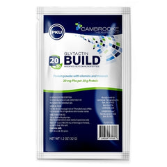Cambrooke Therapeutics PKU Oral Supplement Glytactin BUILD 20 / 20 Neutral Flavor 1.2 oz. Individual Packet Powder