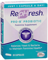 Church and Dwight Probiotic Dietary Supplement RepHresh® Pro-B 30 per Box Capsule