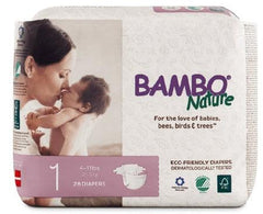 Abena North America Unisex Baby Diaper Bambo® Nature Size 1 Disposable Heavy Absorbency - M-1107621-1465 - Case of 168
