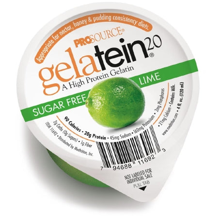 Medtrition/National Nutrition Oral Protein Supplement Gelatein® 20 Lime Flavor Ready to Use 4 oz. Cup