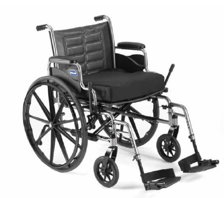 Invacare Wheelchair Tracer® IV Heavy Duty Dual Axle Desk Length Arm Removable Arm Style Elevating Legrest Midnight Blue Upholstery 22 Inch Seat Width 350 lbs. Weight Capacity