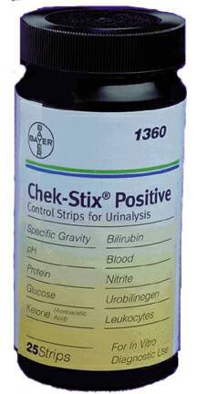 Siemens Urinalysis Control Chek-Stix® 25 Strips Positive