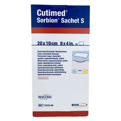 BSN Medical Wound Dressing Cutimed® Sorbion® Sachet S Cellulose / Gel Forming Polymer 4 X 8 Inch