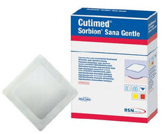 BSN Medical Hydrofiber Dressing Cutimed® Sorbion® Sana Gentle Cellulose / Gel-Forming Polymer / Polyethylene 5 X 5 Inch