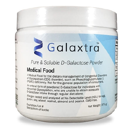 Solace Nutrition CDG Oral Supplement Galaxtra Unflavored 375 Gram Jar Powder