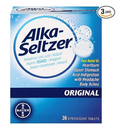Bayer Antacid Alka-Seltzer® 1000 mg - 325 mg - 1916 mg Strength Effervescent Tablet 36 per Box