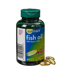 Omega 3 Supplement sunmark® Fish Oil 1200 mg Strength Softgel 100 per Bottle