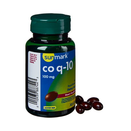 Vitamin Supplement sunmark® Coenzyme Q-10 100 mg Strength Softgel 30 per Bottle