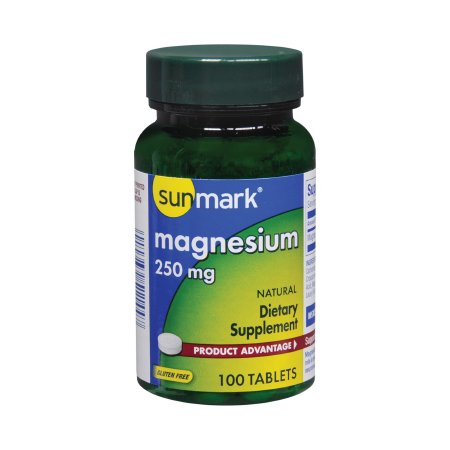 Magnesium Supplement sunmark® 250 mg Strength Tablet 100 per Bottle