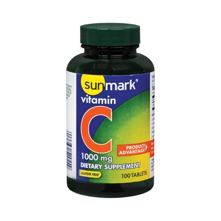 Vitamin C Supplement sunmark® Ascorbic Acid 1000 mg Strength Tablet 100 per Bottle