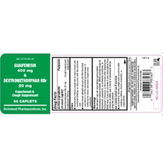 Richmond Pharma Cold and Cough Relief 20 mg - 400 mg Strength Tablet 60 per Bottle