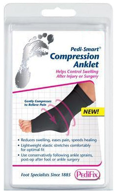 Pedifix Compression Sleeve Pedi-Smart® Size 4 Black Ankle