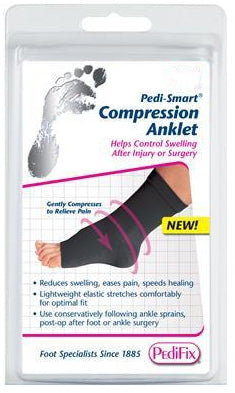 Pedifix Compression Sleeve Pedi-Smart® Size 6 Black Ankle