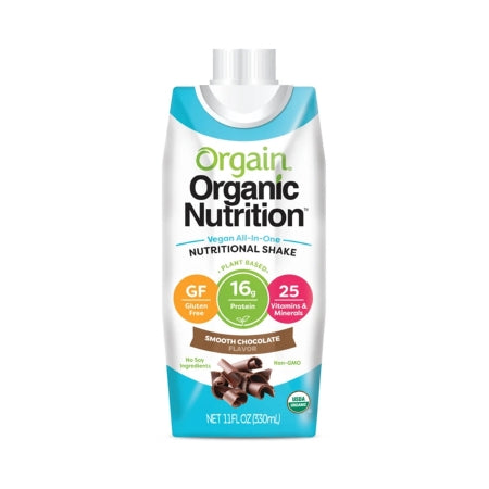 Orgain Inc Oral Protein Supplement Organic Nutrition™ Vegan Chocolate FLavor Ready to Use 11 oz. Carton