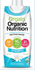 Orgain Inc Oral Protein Supplement Organic Nutrition™ Vegan Vanilla Bean Flavor Ready to Use 11 oz. Carton