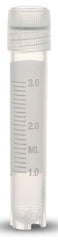 Simport Scientific Cryovial® Cryogenic Tube Round Bottom, Skirted Plain 12.5 X 71 mm 3 mL Without Color Coding Screw Cap Polypropylene Tube