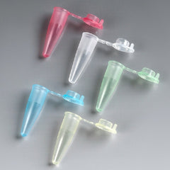 Globe Scientific PCR Tube Conical Bottom Plain 0.2 mL Without Color Coding Hinged Snap Cap Polypropylene Tube