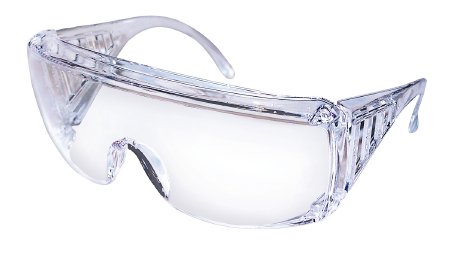 MCR Safety / Crews Inc Safety Glasses Yukon® Wraparound Clear Tint Polycarbonate Lens Clear Frame Over Ear One Size Fits Most