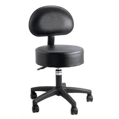 Exam Stool McKesson Backrest Pneumatic Height Adjustment 5 Casters Black