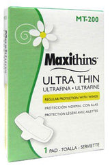 RJ Schinner Co Feminine Pad Maxithins® Ultra Thin Maxi with Wings Regular Absorbency