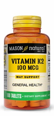 Mason Vitamins Vitamin Supplement Mason Natural® Menaquinone-4 100 mcg Strength Tablet 100 per Bottle