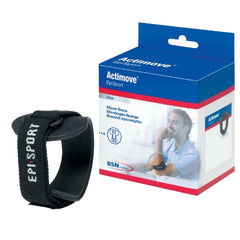 BSN Medical Elbow Support Actimove® EpiSport Medium D-Ring / Hook and Loop Closure Strap Left or Right Forearm 10 to 11 Inch Forearm Circumference Black